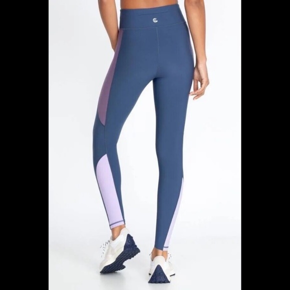 Johnny Was Calme Color Blocked Leggings Navy Blue/Purple/Lavender Size XXL - Picture 3 of 8